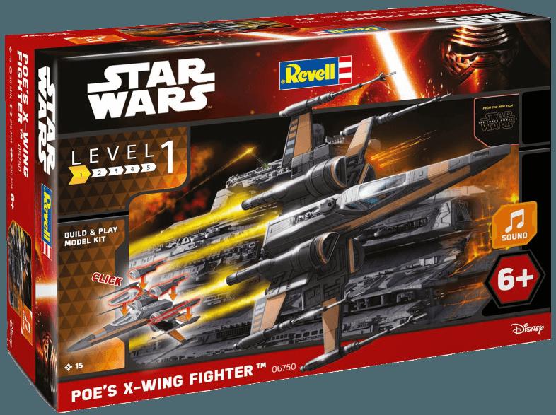 REVELL 06750 Build & Play Poe's X-Wing Fighter Schwarz, Orange