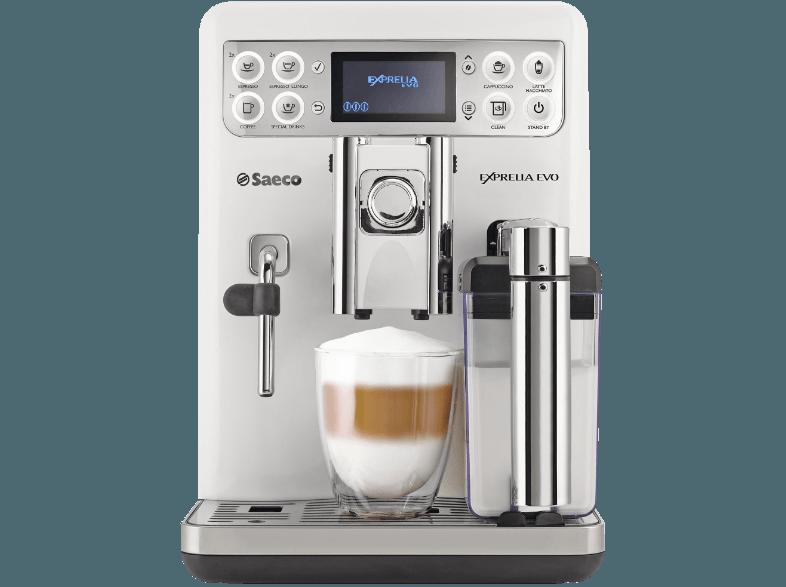 SAECO HD 8859/01 Evo Kaffeevollautomat (Keramikmahlwerk, 1.5 Liter, Edelstahl/Weiß)