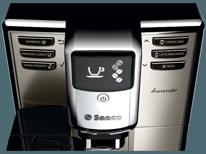 SAECO HD 8917/01 Incanto OTC Kaffeevollautomat (Keramik, 1.8 Liter, Edelstahl/Schwarz)