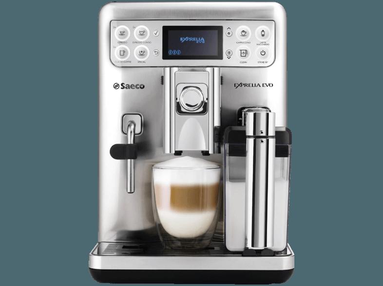SAECO HD8858/01 Exprelia Evo Kaffeevollautomat (Keramikmahlwerk, 1.5 Liter, Edelstahl/Silber)