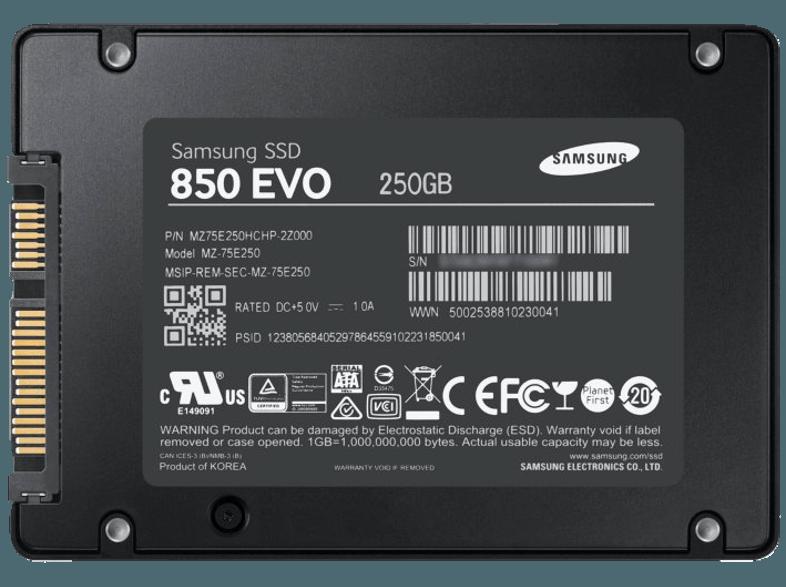 SAMSUNG MZ-75E250RW  250 GB 2.5 Zoll intern, SAMSUNG, MZ-75E250RW, 250, GB, 2.5, Zoll, intern