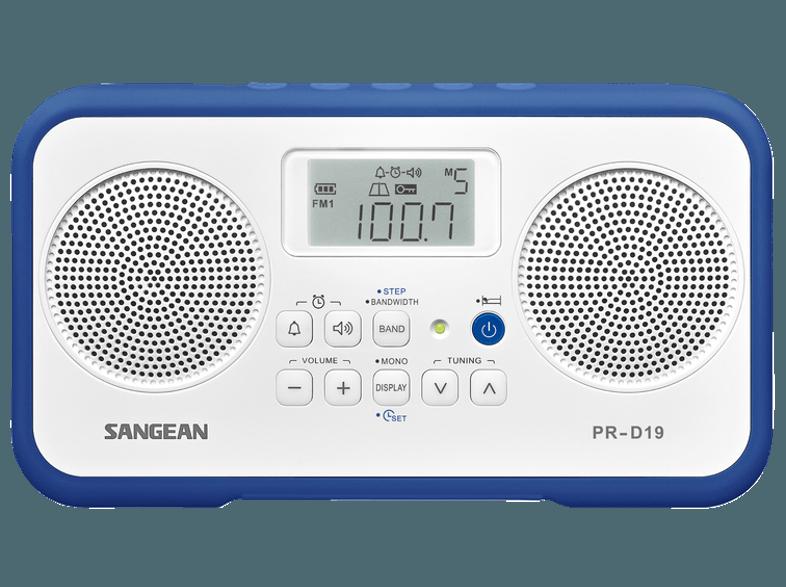 SANGEAN PR-D19  (Digital, Weiß/Dunkelblau)