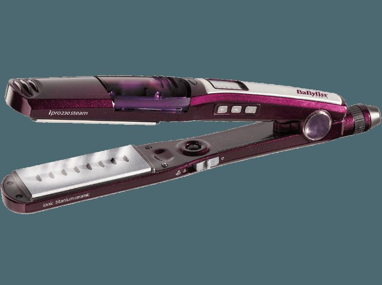 BABYLISS ST396E iPro 230 Steam Haarglätter (Titanium-/Keramikplatten ,Temperaturstufen: 5 Einstellstufen)