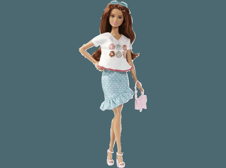 BARBIE CLN69 Fashionista mit Donut-Shirt Blau, Weiß