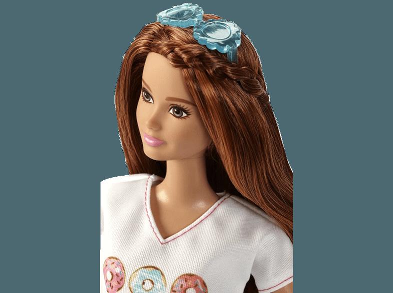 BARBIE CLN69 Fashionista mit Donut-Shirt Blau, Weiß