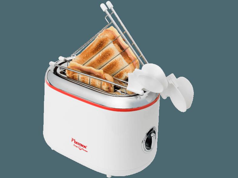 BESTRON ATM 200 RE Toaster Weiß (800 Watt, Schlitze: 2), BESTRON, ATM, 200, RE, Toaster, Weiß, 800, Watt, Schlitze:, 2,