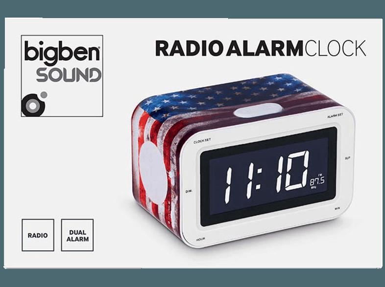 BIGBEN RR30 Radiowecker (UKW, MW Tuner, MW, UKW, Blau/Dunkelrot)