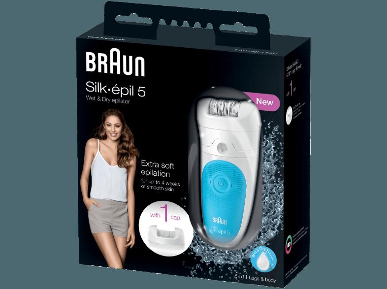 BRAUN 5-511 LILA SILK-EPIL 5 Epilierer Weiß/Blau