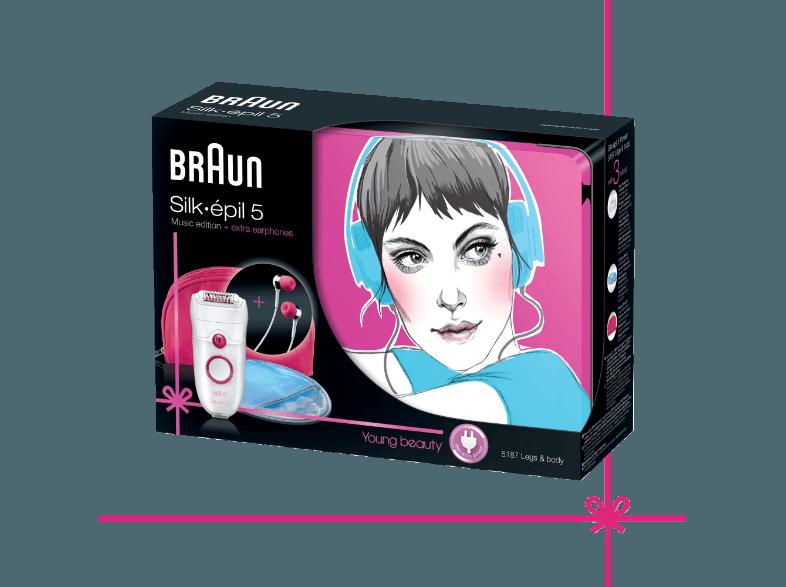 BRAUN SE 5187 Epilierer Weiß/Pink