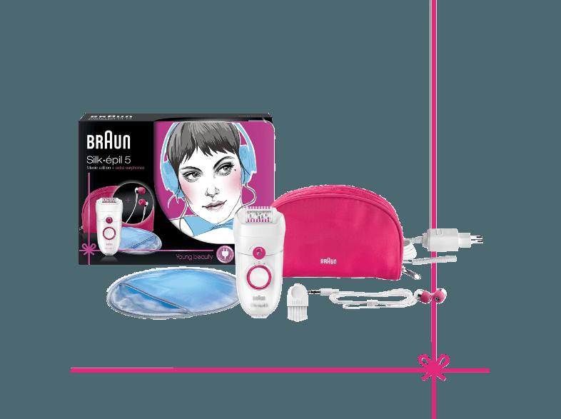 BRAUN SE 5187 Epilierer Weiß/Pink