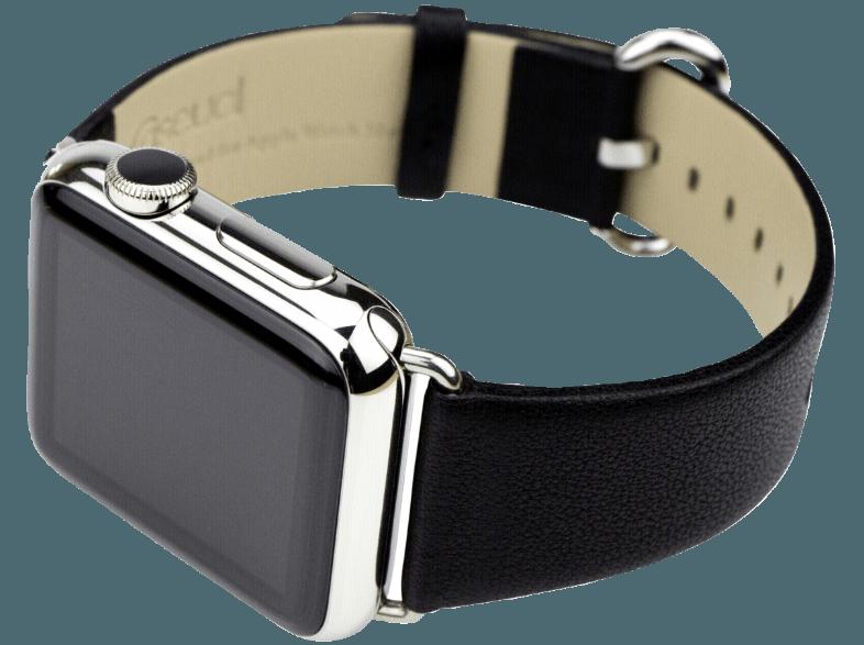 CASEUAL Leather Band 38mm Schwarz (Wechselarmband), CASEUAL, Leather, Band, 38mm, Schwarz, Wechselarmband,