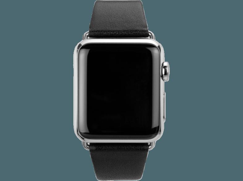 CASEUAL Leather Band 38mm Schwarz (Wechselarmband)