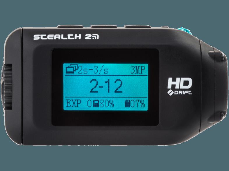 DRIFT Stealth 2 Actioncam Schwarz (Wasserdicht bis: mit wasserdichtem Gehäuse bis zu 40 m,  WLAN), DRIFT, Stealth, 2, Actioncam, Schwarz, Wasserdicht, bis:, wasserdichtem, Gehäuse, bis, 40, m, WLAN,