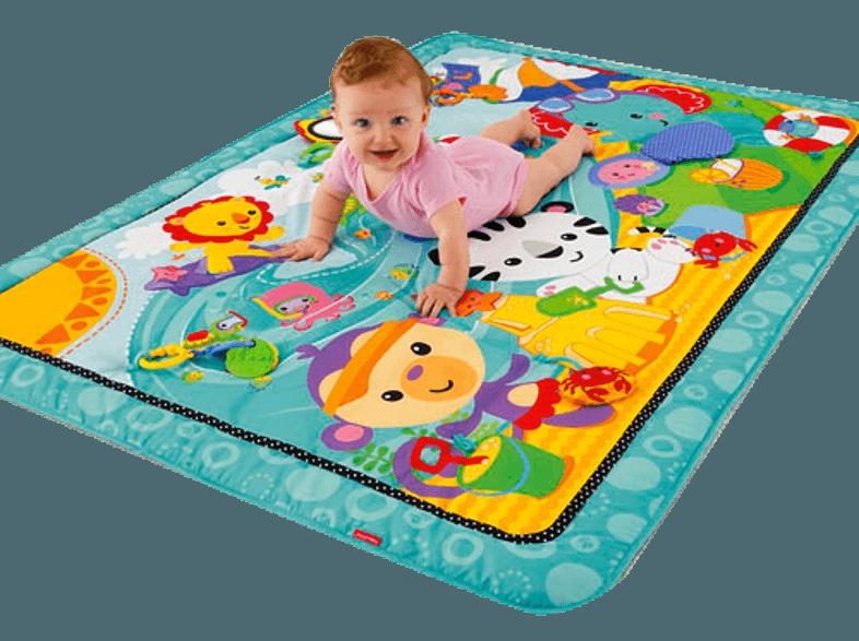 FISHER PRICE CBJ65 Große Spiel- und Krabbeldecke Blau