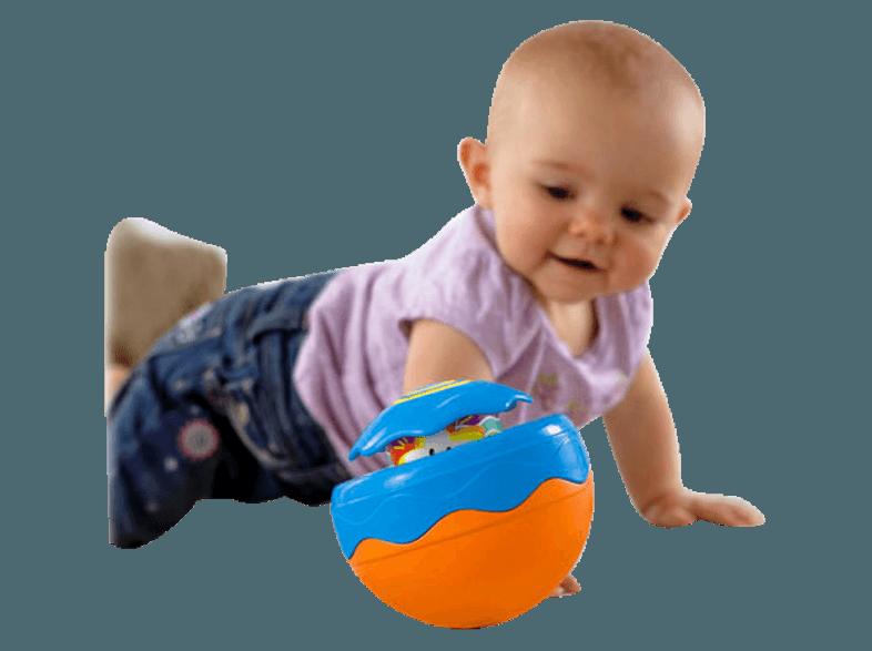 FISHER PRICE Y4295 Guck-Guck Spielkugel Blau und Orange