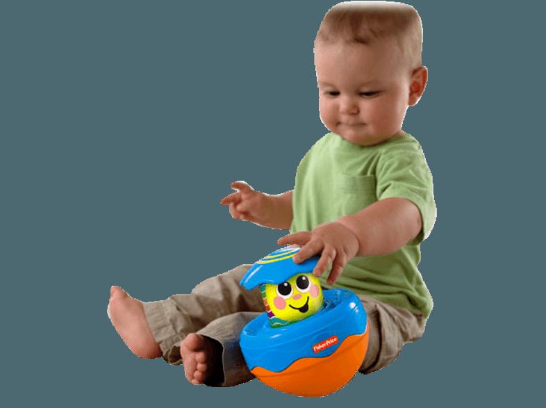 FISHER PRICE Y4295 Guck-Guck Spielkugel Blau und Orange