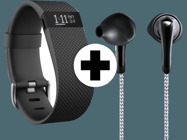 FITBIT Fitness Pack Charge HR Größe L & Sport-Headset YB JBLITX-2000 Schwarz (Activity-Tracker)