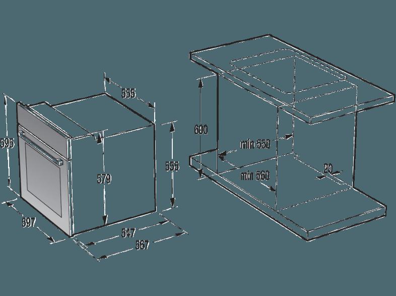 GORENJE Green Chili Set 7 Einbauherdset (HiLight, A, 67 Liter/Jahr)