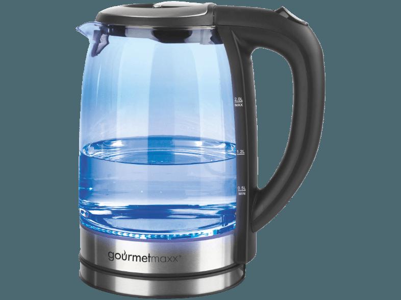 GOURMETMAXX 8107 Wasserkocher Schwarz (2200 Watt, 2 Liter)