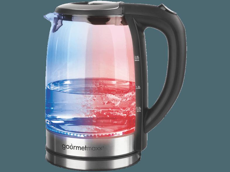 GOURMETMAXX 8107 Wasserkocher Schwarz (2200 Watt, 2 Liter), GOURMETMAXX, 8107, Wasserkocher, Schwarz, 2200, Watt, 2, Liter,