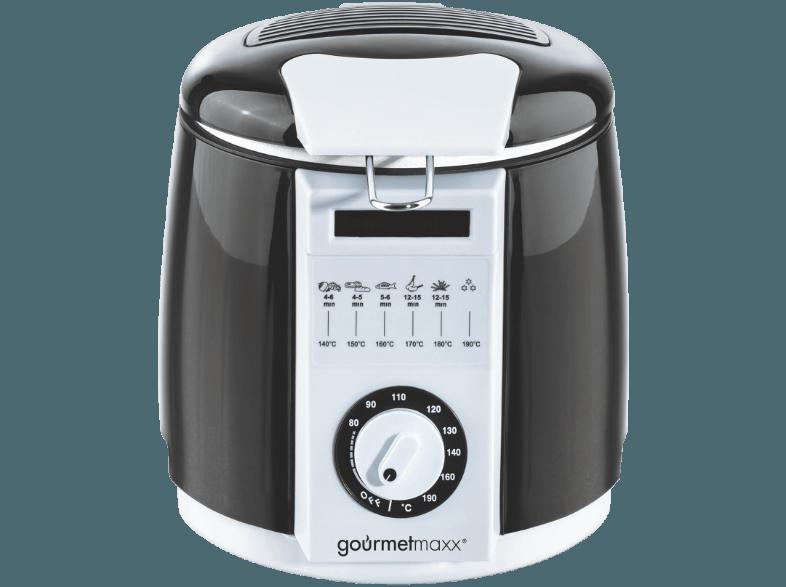 GOURMETMAXX 8345 Fritteuse Weiß/Schwarz (400 g, 0.84 kW), GOURMETMAXX, 8345, Fritteuse, Weiß/Schwarz, 400, g, 0.84, kW,