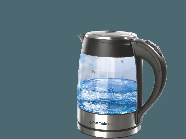 GOURMETMAXX 9182 Wasserkocher Schwarz (2200 Watt, 1.8 Liter)