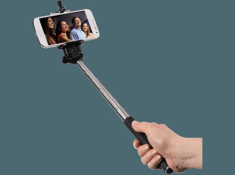 HAMA 004284 100 BT Einbein Selfiestick, Schwarz, (Ausziehbar bis 1000 mm)