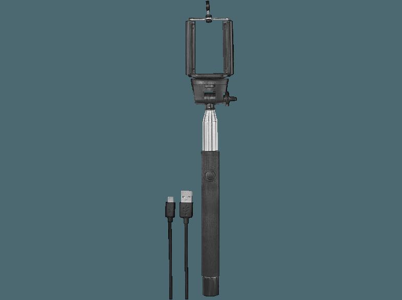 HAMA 004284 100 BT Einbein Selfiestick, Schwarz, (Ausziehbar bis 1000 mm), HAMA, 004284, 100, BT, Einbein, Selfiestick, Schwarz, Ausziehbar, bis, 1000, mm,