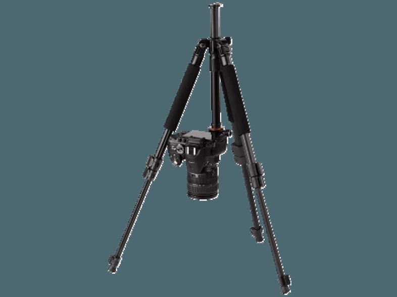 HAMA 004290 Traveller 117 Ball Dreibein Stativ, Schwarz, (Ausziehbar bis 1170 mm)