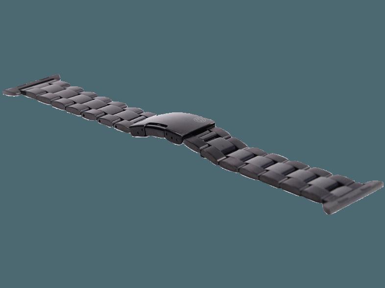 MONOWEAR Metall Gliederarmband Adapter 38mm Schwarz (Wechselarmband)