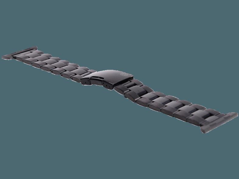 MONOWEAR Metall Gliederarmband Adapter 38mm Schwarz (Wechselarmband)