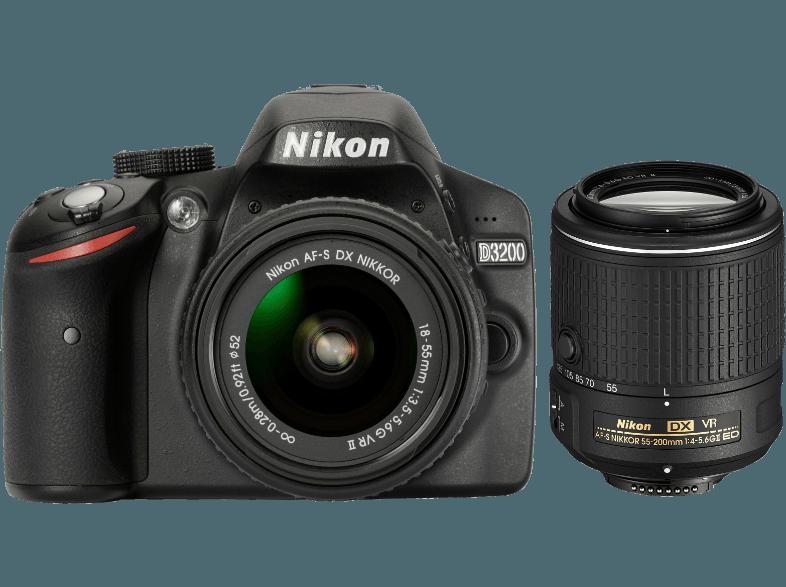 NIKON D3200    Objektiv 18-55 mm, 55-200 mm f/3.5-5.6 (24.2 Megapixel, CMOS), NIKON, D3200, , Objektiv, 18-55, mm, 55-200, mm, f/3.5-5.6, 24.2, Megapixel, CMOS,