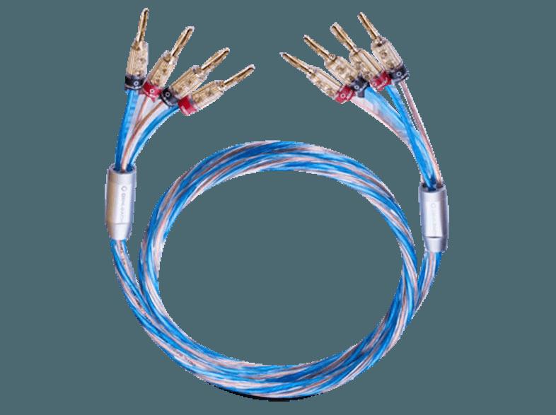 OEHLBACH Lautsprecherkabel Bi-Wiring versilbert 2 x 2,5 / 2 x 4,0 mm², mit Banana-Verbinder Bi Tech 4.4B 300