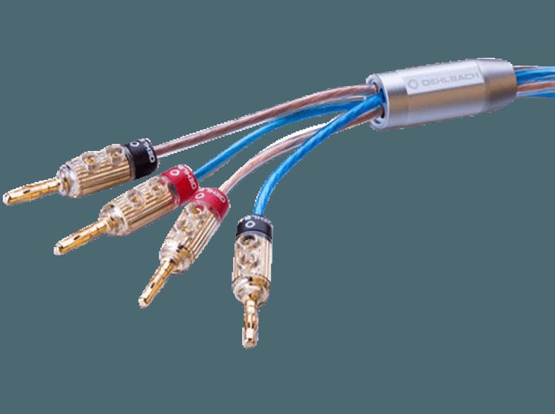 OEHLBACH Lautsprecherkabel Bi-Wiring versilbert 2 x 2,5 / 2 x 4,0 mm², mit Banana-Verbinder Bi Tech 4.4B 300