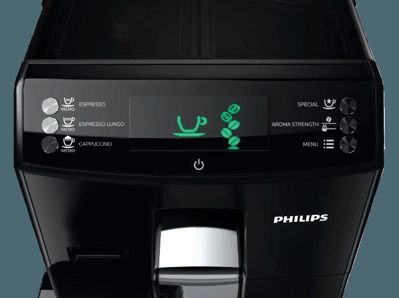 PHILIPS 3100 Series HD8834/01 Kaffeevollautomat (Keramikmahlwerk, 1.8 Liter, Schwarz)