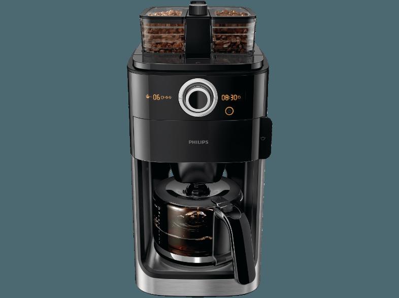 PHILIPS HD7766/00 Grind & Brew Kaffeemaschine Edelstahl/Schwarz (Glaskanne, Filter), PHILIPS, HD7766/00, Grind, &, Brew, Kaffeemaschine, Edelstahl/Schwarz, Glaskanne, Filter,