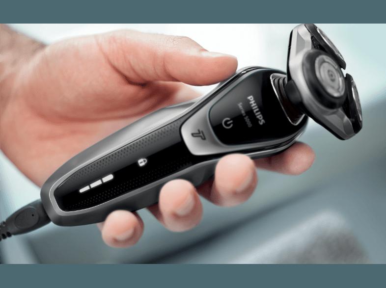 PHILIPS Shaver Series 5000 S5320/06 Trockenrasierer Schwarz/Grau (Super Lift & Cut System)