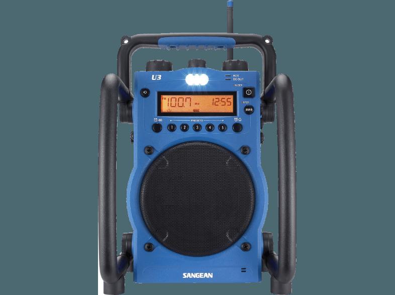 SANGEAN U-3  (Digital Tuner, UKW, MW, Blau), SANGEAN, U-3, , Digital, Tuner, UKW, MW, Blau,