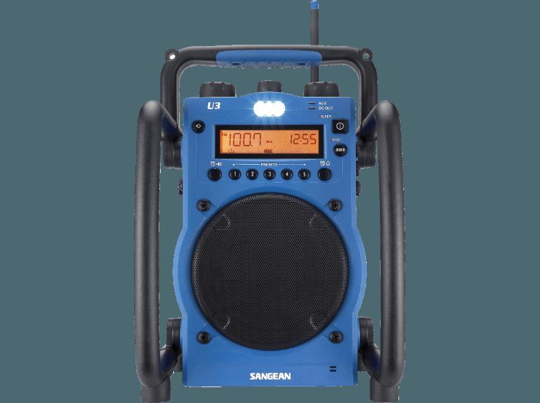 SANGEAN U-3  (Digital Tuner, UKW, MW, Blau)