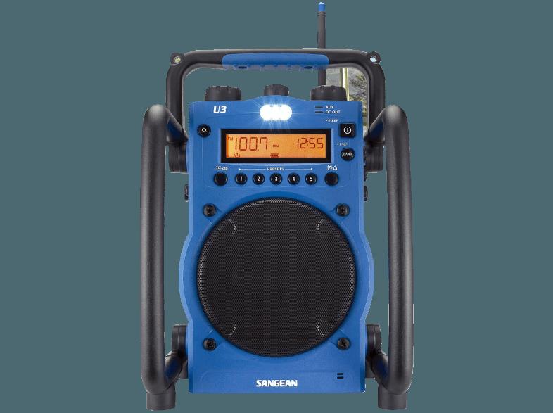 SANGEAN U-3  (Digital Tuner, UKW, MW, Blau)