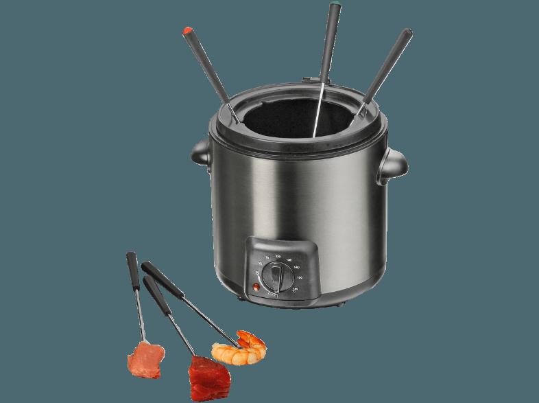 STEBA DF 90 Mini-Fritteuse mit Fondue Edelstahl/Schwarz (250 g, 0.84 kW), STEBA, DF, 90, Mini-Fritteuse, Fondue, Edelstahl/Schwarz, 250, g, 0.84, kW,