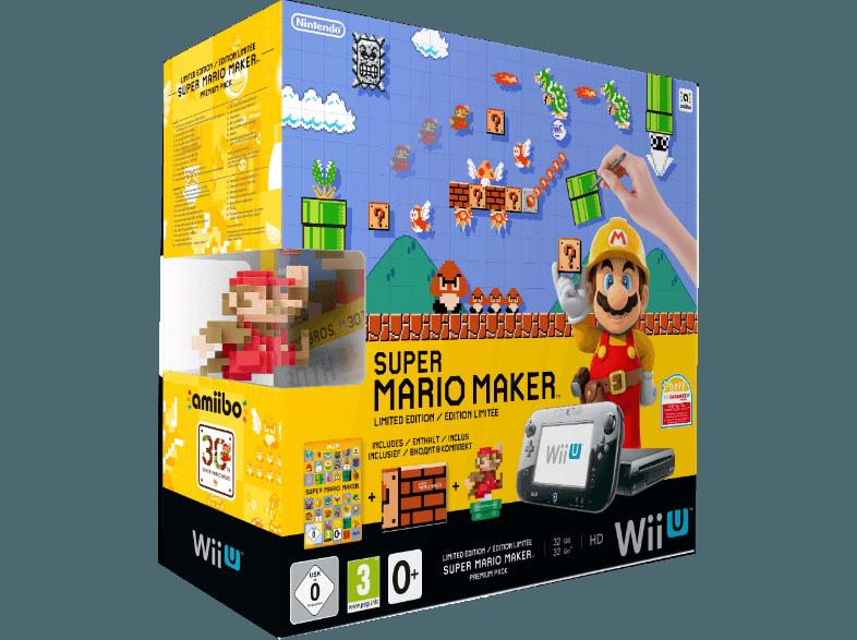 Wii U Limited Edition Super Mario Maker Premium Pack Schwarz, Wii, U, Limited, Edition, Super, Mario, Maker, Premium, Pack, Schwarz