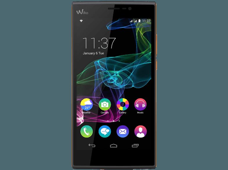 WIKO Ridge Fab 16 GB Schwarz/Orange Dual SIM