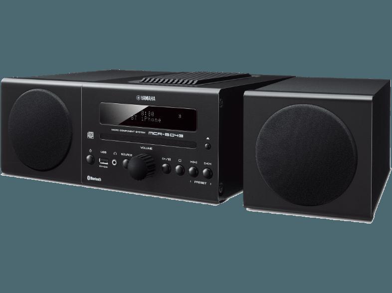 YAMAHA MCR-B043 Kompaktanlage (Radio, CD, USB, Bluetooth, Schwarz)