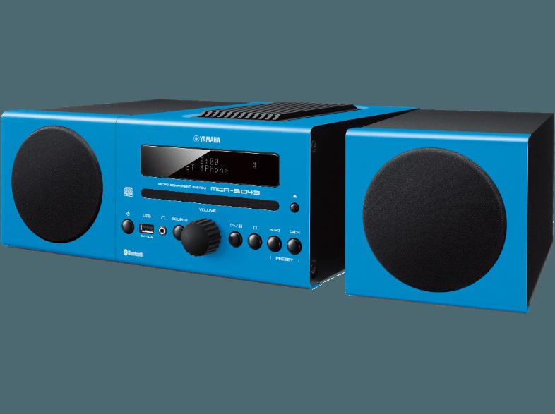 YAMAHA MCR-B043 Kompaktanlage (Radio, CD, USB, Bluetooth, Schwarz/Blau)