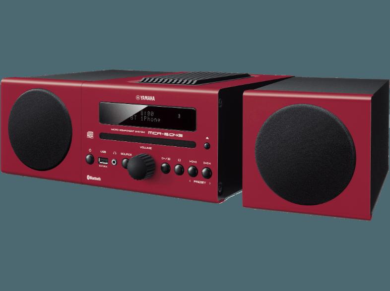 YAMAHA MCR-B043 Kompaktanlage (Radio, CD, USB, Bluetooth, Schwarz/Rot), YAMAHA, MCR-B043, Kompaktanlage, Radio, CD, USB, Bluetooth, Schwarz/Rot,