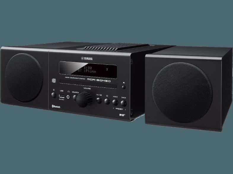 YAMAHA MCR-B043DAB Kompaktanlage (CD, Radio, USB, Bluetooth, Schwarz)