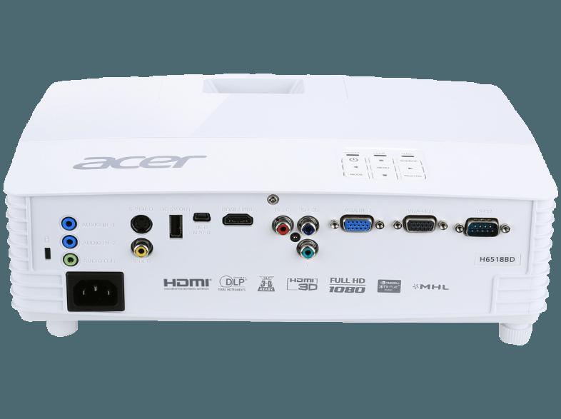 ACER H6518BD Beamer (Full-HD, 3D, 3200 ANSI Lumen, DLP® BrilliantColor™ 0.65