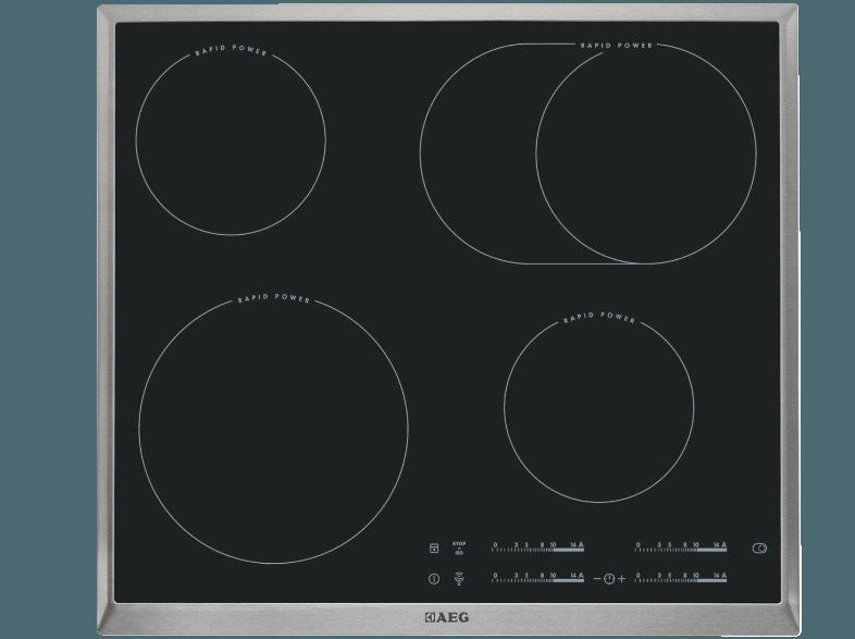 AEG HK 654850 XB Glaskeramikkochfeld (576 mm breit, 4 Kochfelder)