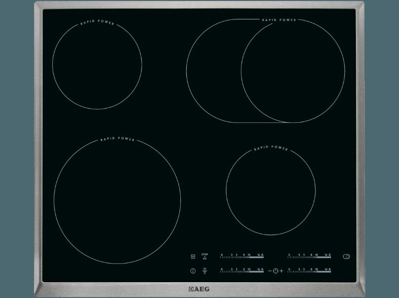 AEG HK 654850 XB Glaskeramikkochfeld (576 mm breit, 4 Kochfelder)